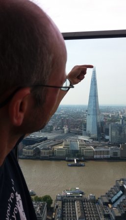 Stef pokes The Shard
